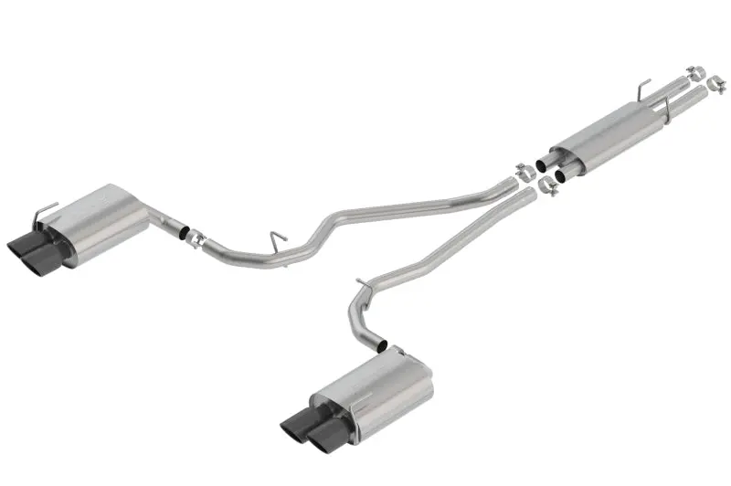 Borla 2020 Ford Explorer St 3.0L V6 2.25In S-Type Exhaust - Black Chrome Tips 1