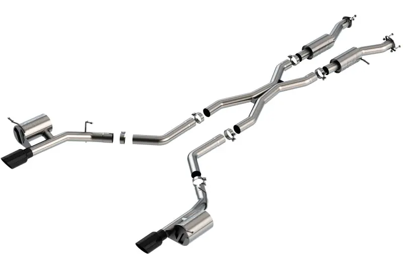 Borla 2021+ Dodge Durango Srt Hellcat 6.2L V8 Awd S-Type Cat-Back Exhaust System - Black Chrome Tips 1