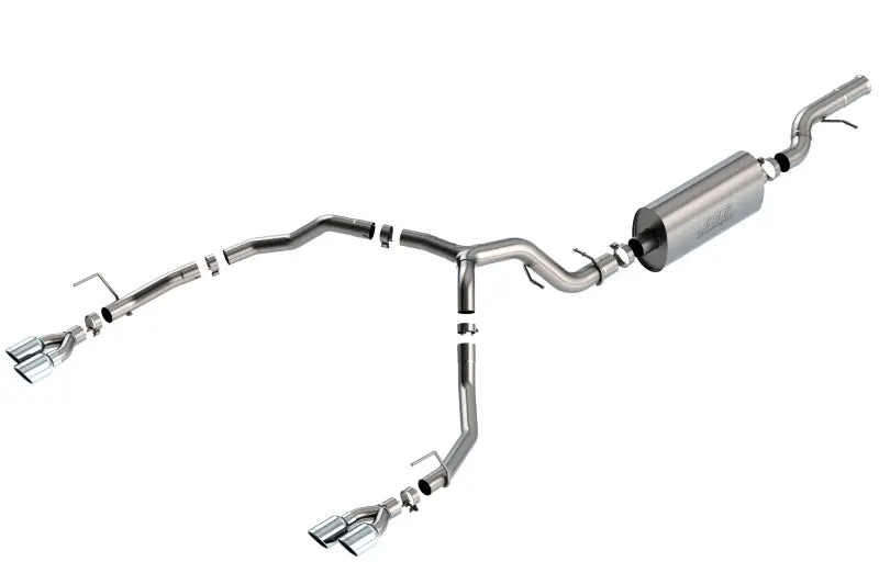 Borla 21-22 Chevrolet Tahoe 6.2L V8 2/4Wd 4Dr Brushed T-304 Stainless Steel Touring Cat-Back Exhaust 1