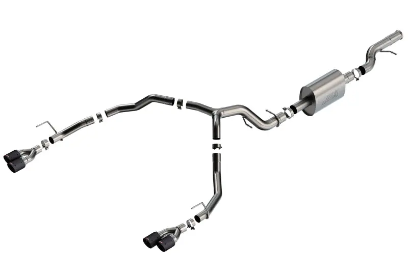 Borla 21-22 Chevrolet Tahoe 6.2L V8 2/4Wd 4Dr T-304 Ss S-Type Cat-Back Exhaust W/ Carbon Fiber Tips 1