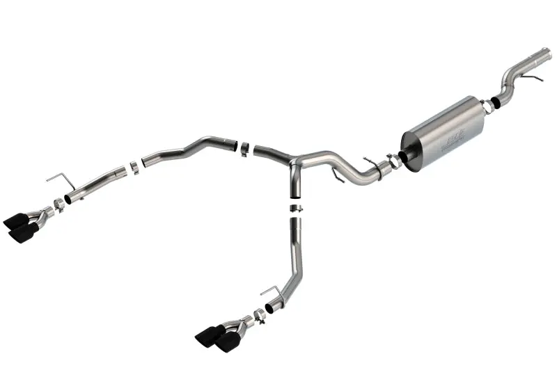 Borla 21-22 Chevrolet Tahoe 6.2L V8 2/4Wd 4Dr T-304 Ss Touring Cat-Back Exhaust W/ Black Chrome Tips 1