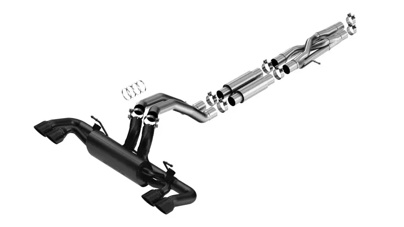 Borla 21-22 Jeep Wrangler Rubicon 392 6.4L V8 At 4Wd 4Dr S-Type Cat-Back Exhaust - Coated Black 1