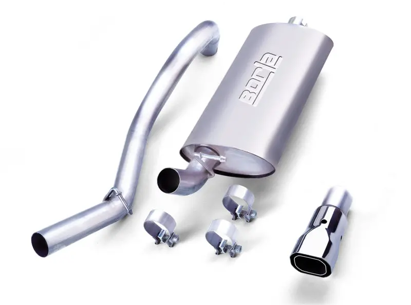 Borla 97-99 Jeep Wrangler 2.5/4.0L W/O Hitch Cat-Back 2.25In Single Sqr Angle Cut Phntm Rear 1