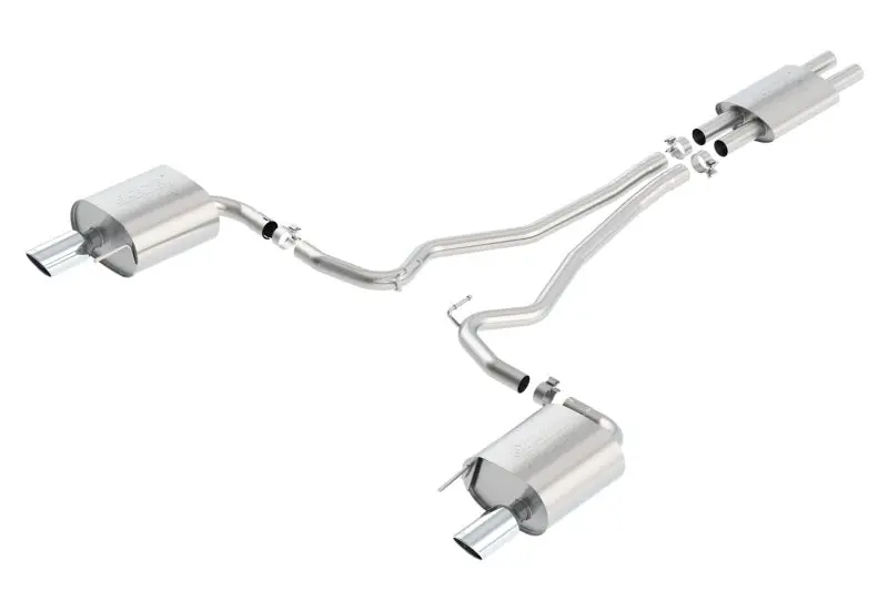 Borla Atak Cat Back 15 Ford Mustang 3.7L V6 Mt/At 2.25In Pipe 4In Single Round Rolled Tips 1