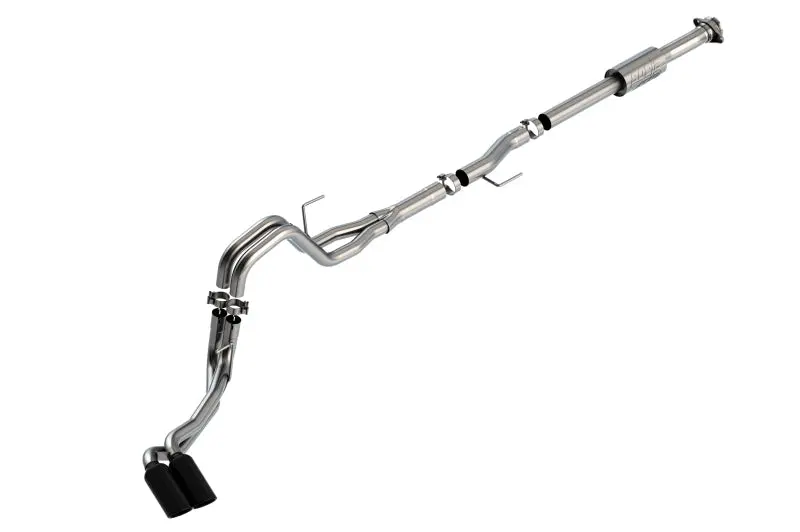 Borla F-150 2021 2.7L/3.5L 4Dr Cc Sb Ec Stb Lari/King R/Plinum/Ltd 3/2.25 Dse Cb Ak Blk Chr Tips 1