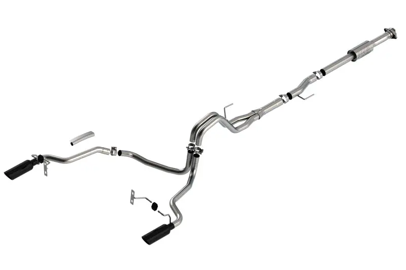Borla F-150 2021 2.7L/3.5L 4Dr Cc Sb Ec Stb Lari/King R/Plinum/Ltd 3/2.25 Sre Cb Ak Blk Chr Tips 1