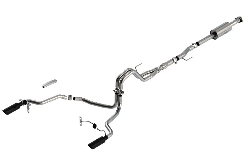 Borla F-150 2021 5.0L 4Dr Cc Sb Ec Stb Lariat/Kr/Platinm/Ltd 3/2.25 Sre Cat-Back Atak Black Chr Tips 1