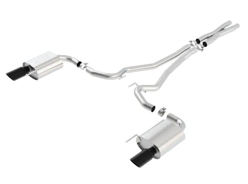 Borla S-Type Cat-Back 15-17 Ford Mustang Gt 5.0L V8 Mt/At 2.5In Pipe 4In Tip (Black Chrome) 2