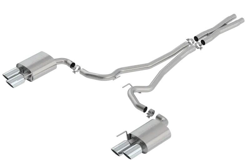Borla S-Type Cat Back 18-20 Ford Mustang Gt Convertible 2.5In Pipe 4In Tip 1