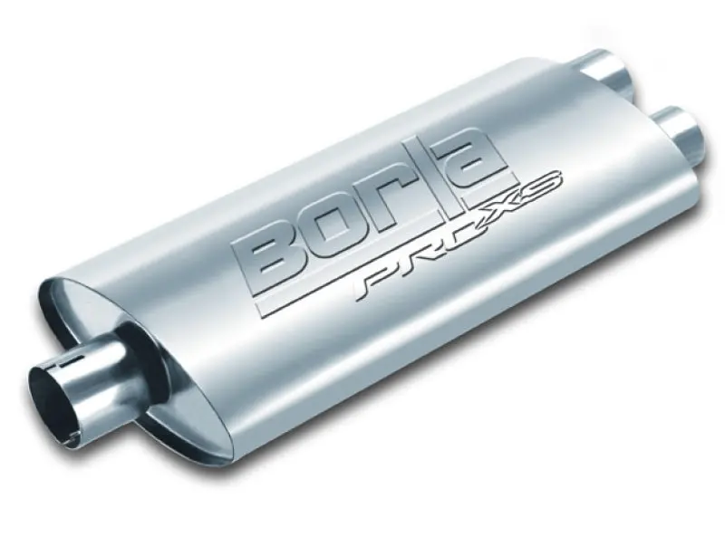 Borla Universal Center/Dual Oval 2.5In In/Dual 2.5In Out 19In X 4In X 9.5In Notched Pro-Xs Muffler 2