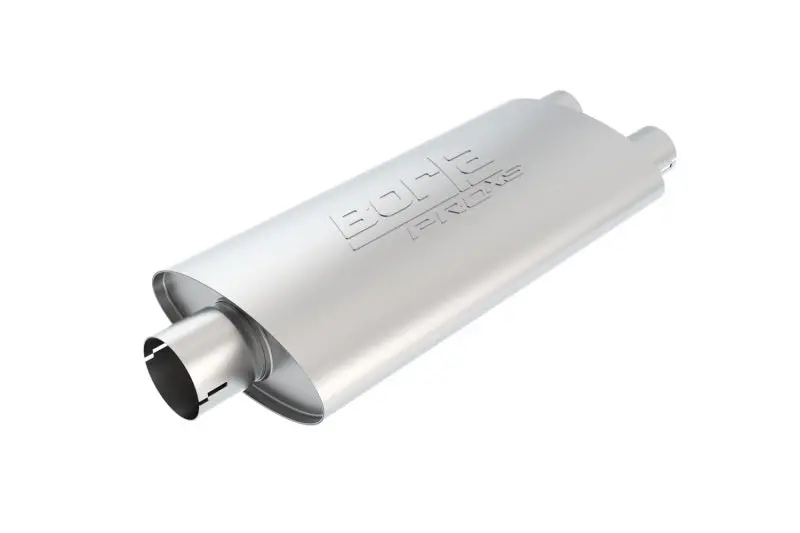 Borla Universal Center/Dual Oval 3In In/2.25In Out 19In X 4In X 9.5In Notched Proxs Muffler 1