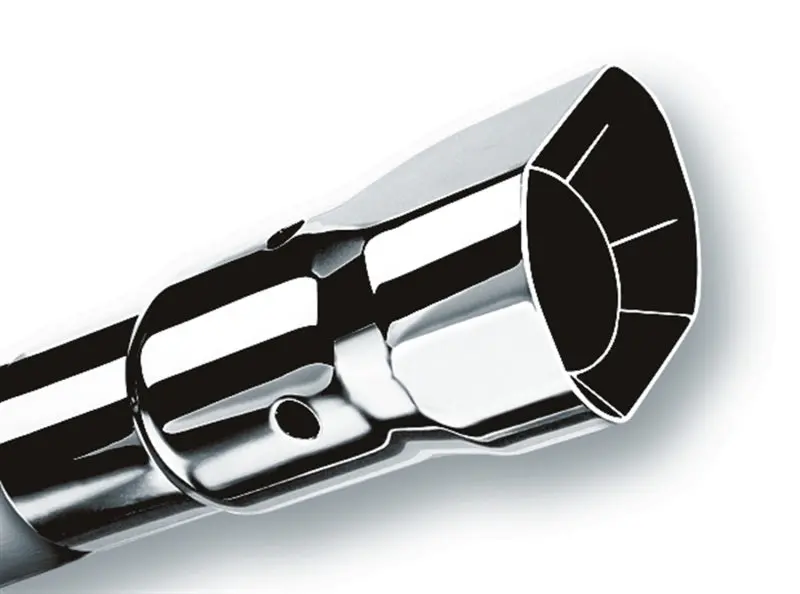 Borla Universal Polished Tip Single Square Angle-Cut Intercooled (Inlet 2 1/2In. Outlet 2 1/2 X 2 3/ 1