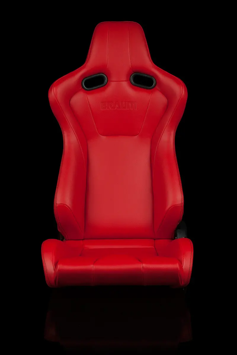 Braum Venom Series Racing Seats Red Leatherette (Pair) 1