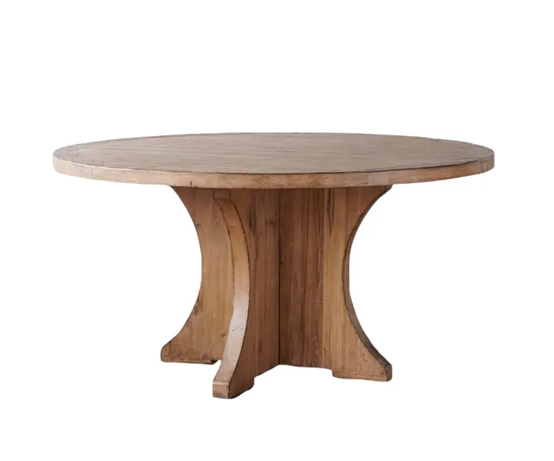 Bridge Hampton 60" Round Pine Wood Dining Table - Matthew Izzo Collection 1