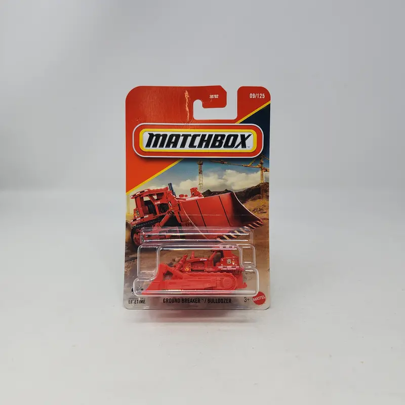 Bulldozer Ground Breaker #9 Fire Dept. * Red * 2025 Matchbox Basic Mainline 1