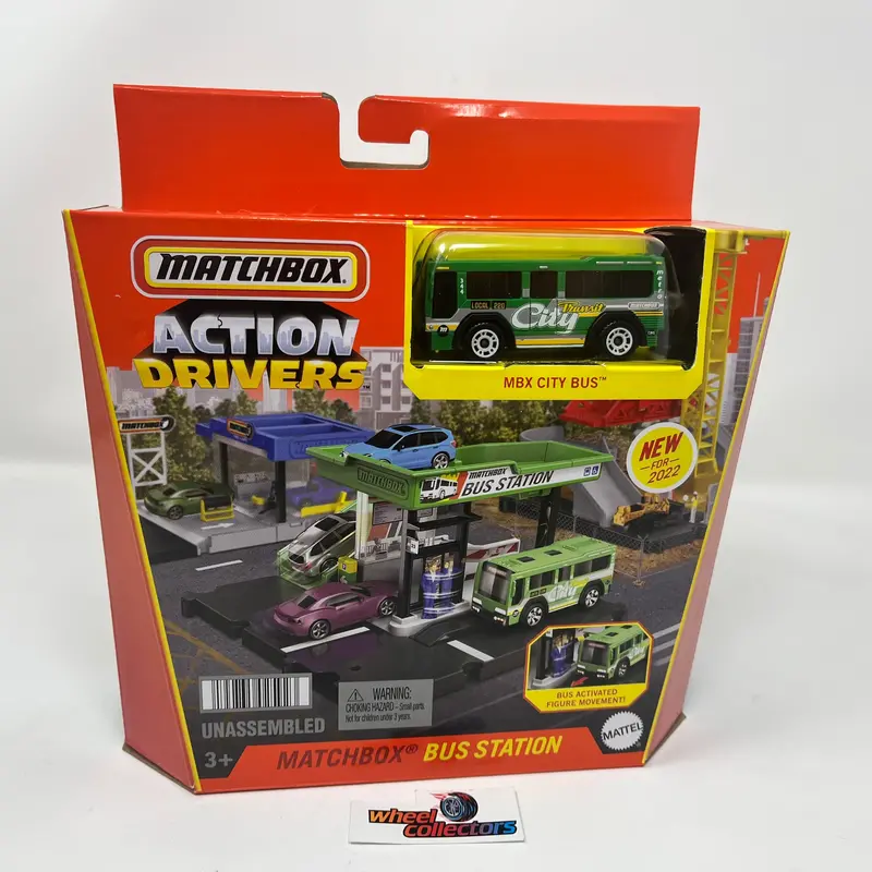 Bus Station W/ City Bus * 2022 Matchbox Action Drivers Playset 1
