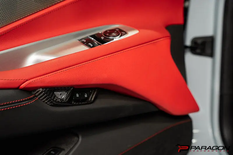 C8 Corvette Carbon Fiber Lower Door Panel Overlay 2