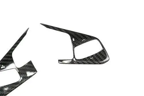 C8 Corvette Carbon Fiber Steering Wheel Black Side Covers - Heated Or Non-Heated 2