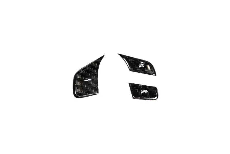 C8 Corvette Carbon Fiber Steering Wheel Button Covers 1Lt Only - Non Heated 1