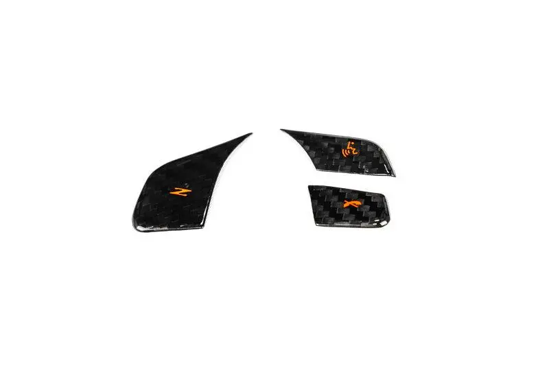 C8 Corvette Carbon Fiber Steering Wheel Button Covers 1Lt Only - Non Heated 3