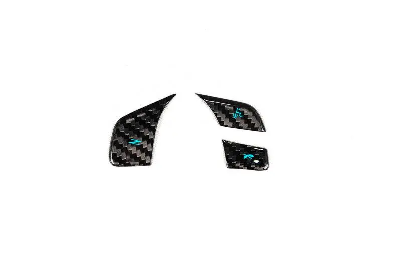 C8 Corvette Carbon Fiber Steering Wheel Button Covers 1Lt Only - Non Heated 3