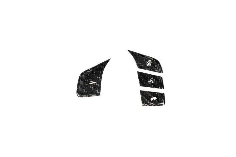 C8 Corvette Carbon Fiber Steering Wheel Button Covers - Heated 1