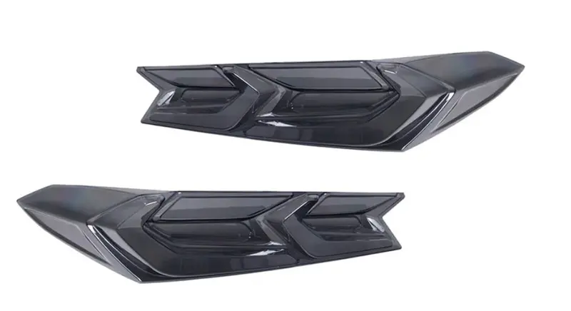 C8 Corvette Dark Tinted Rear Light Covers 1