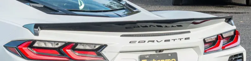 C8 Corvette Z51 Low Profile Rear Trunk Lid Wing Spoiler Gloss Black 1