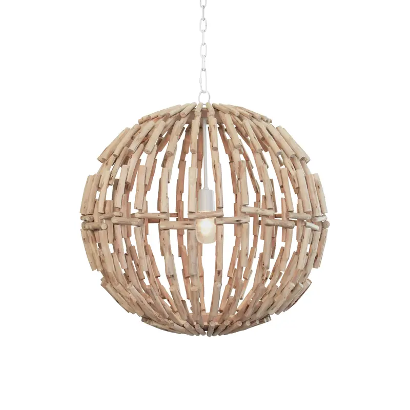 Cade Eucalyptus Wood Pendant Light 1