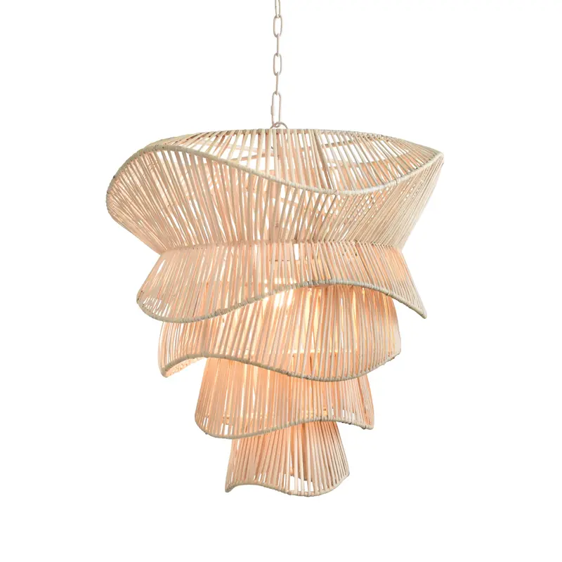Cambry Bleached Rattan Pendant Light 1