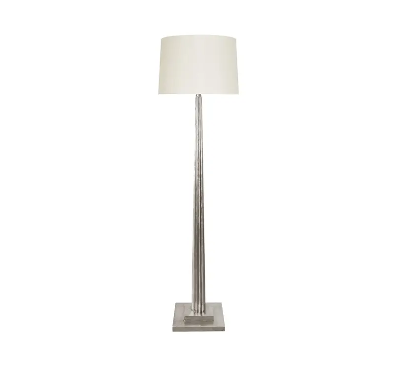 Capone Silver Leaf Floor Lamp W/Silk Shade 1