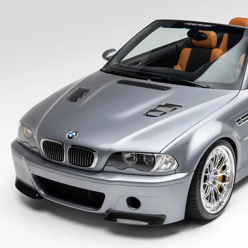 Carbon Fiber V20 Aero Hood – Glossy 1X1 V-Style For Bmw E46 M3 1
