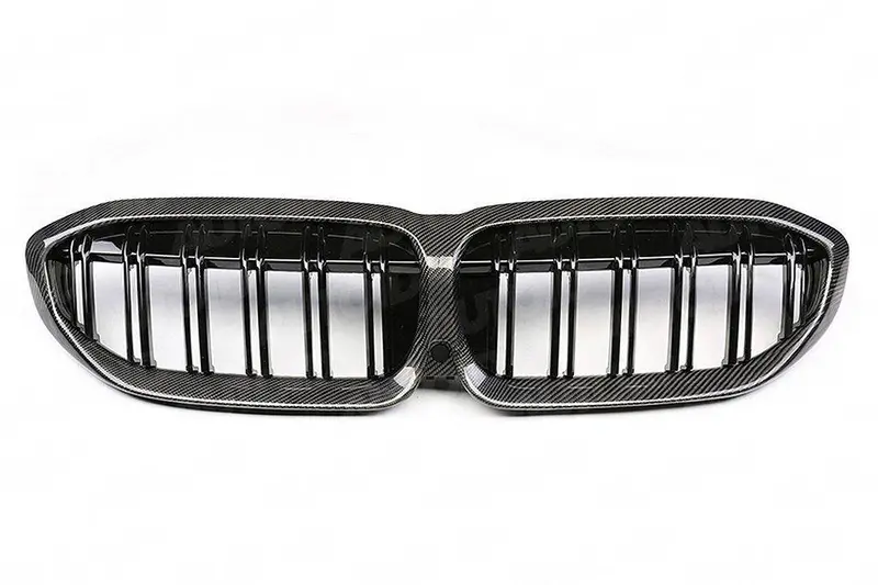 Carbon Fibre Double Slat Kidney Grilles For Bmw 3 Series (2019+, G20 G21) 1