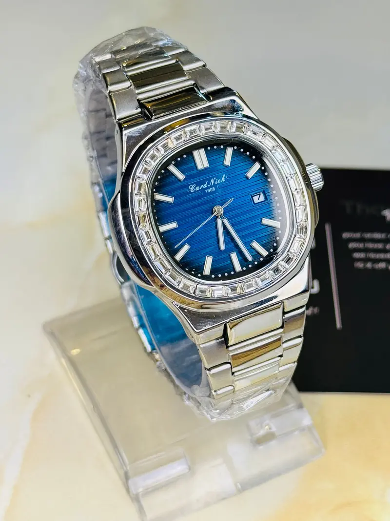 Card Nick Nautilus Silver Ocean Gem Stone Watch 1