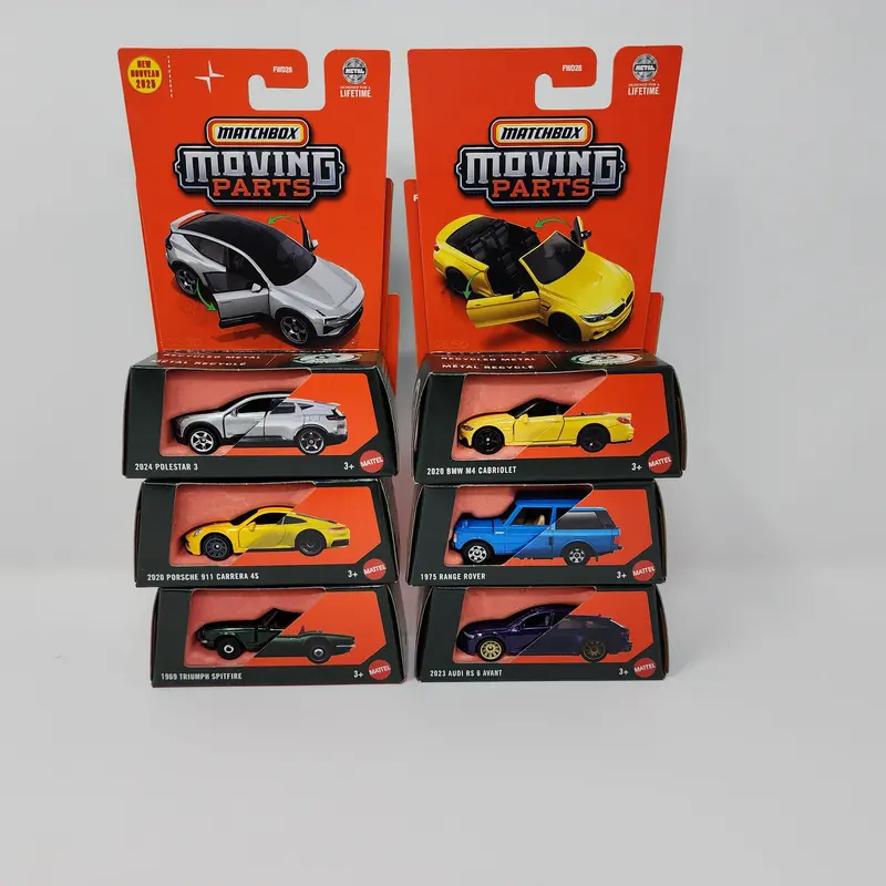 Case F Moving Parts * Complete 6 Car Set Case F * 2025 Matchbox Moving Parts 1