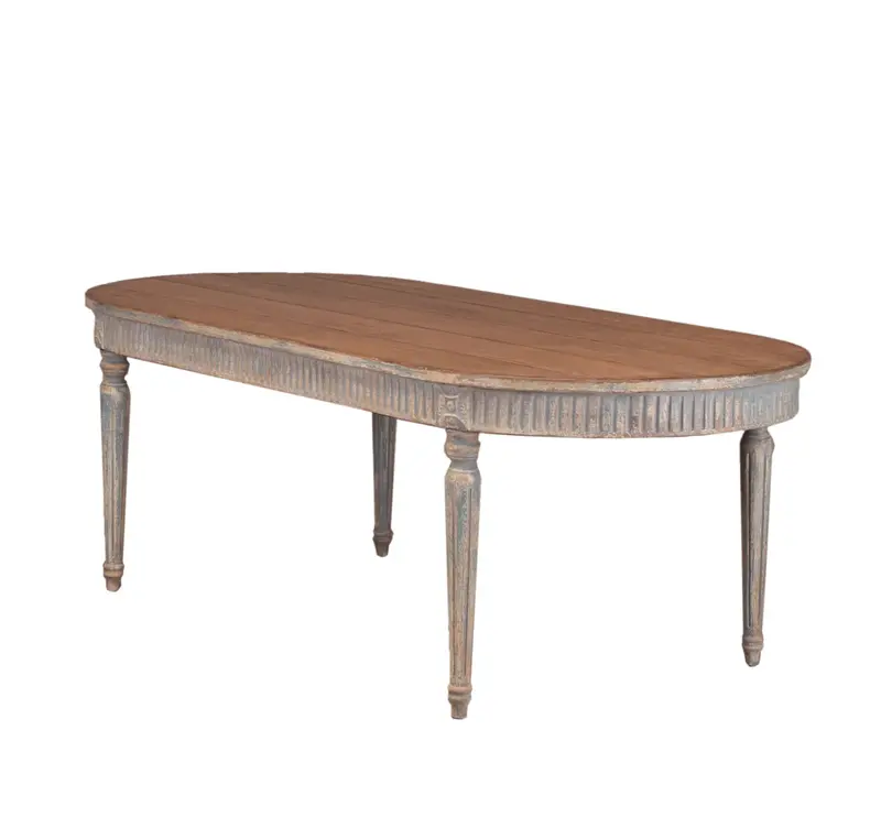 Cassis 89" Pine Wood Dining Table - Matthew Izzo Collection 1