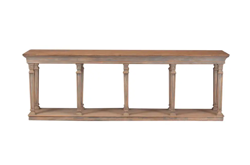 Cassis 98" Pine Wood Console Table - Matthew Izzo Collection 1