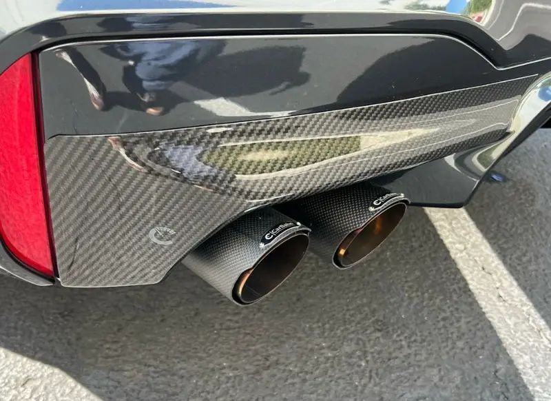 Cbf9x-8040  Carbahn F90 M5 Gloss Carbon Fiber Rear Bumper Splitters 1