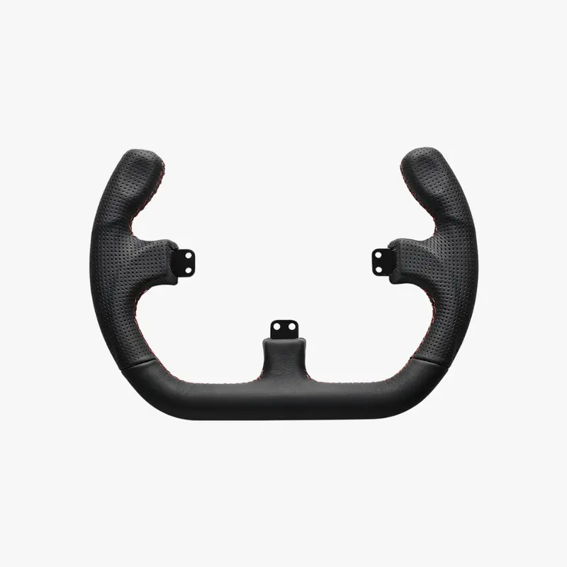 C型 ブラック レザー ステアリング Black Leather Rim 1