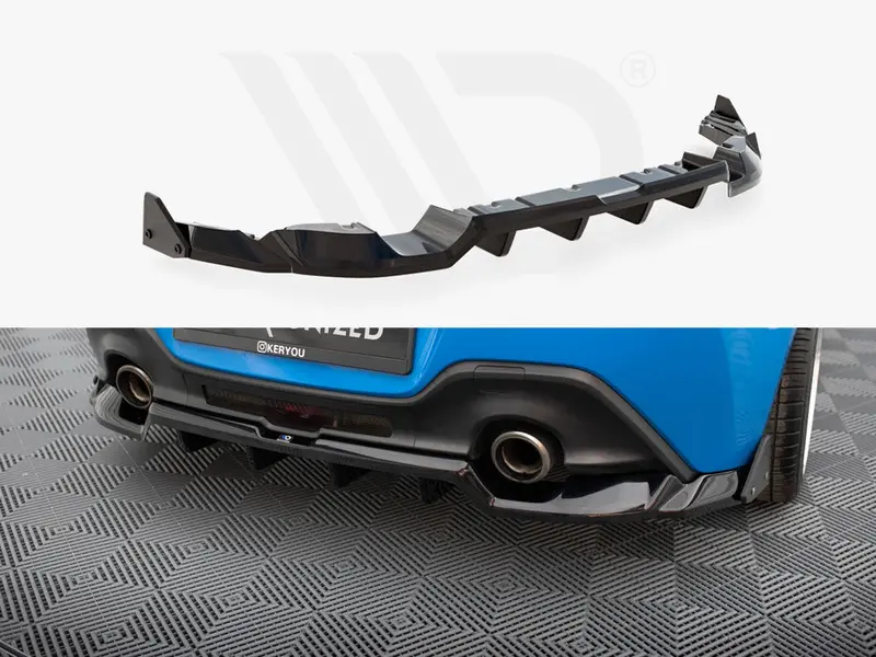 Central Rear Splitter (Vertical Bars) V.1 + Flaps Toyota Gr86 Mk1 1