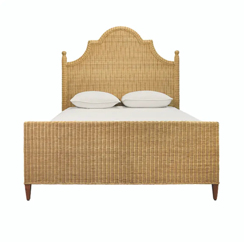 Chamberlain Rattan Bed Frame -Arched Headboard, Footboards, & Side Rails 2