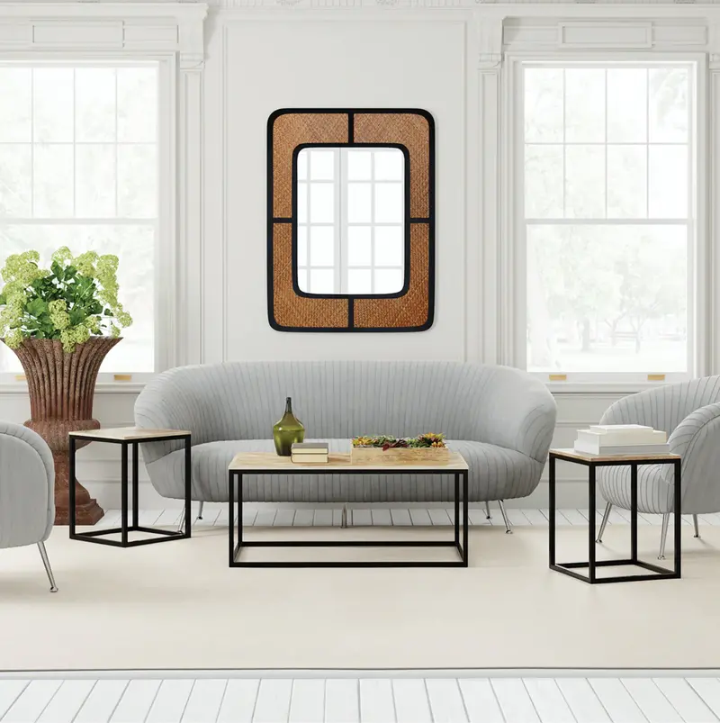 Chevron Coffee And Side Tables Set - Matthew Izzo Collection 1