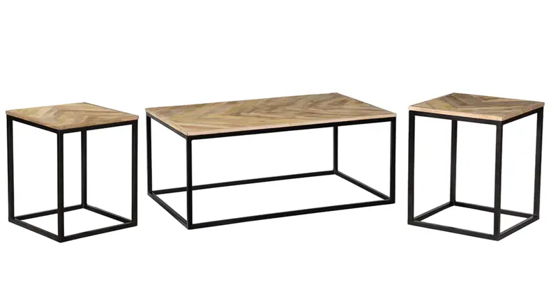 Chevron Coffee And Side Tables Set - Matthew Izzo Collection 2
