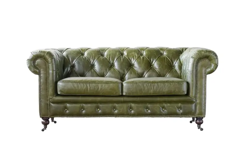 Churchill 72" Leather Chesterfield Sofa 1