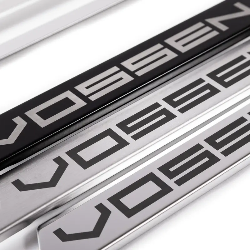 Classic Stainless Vossen License Plate Frame (Black, Brushed And Chrome) 1