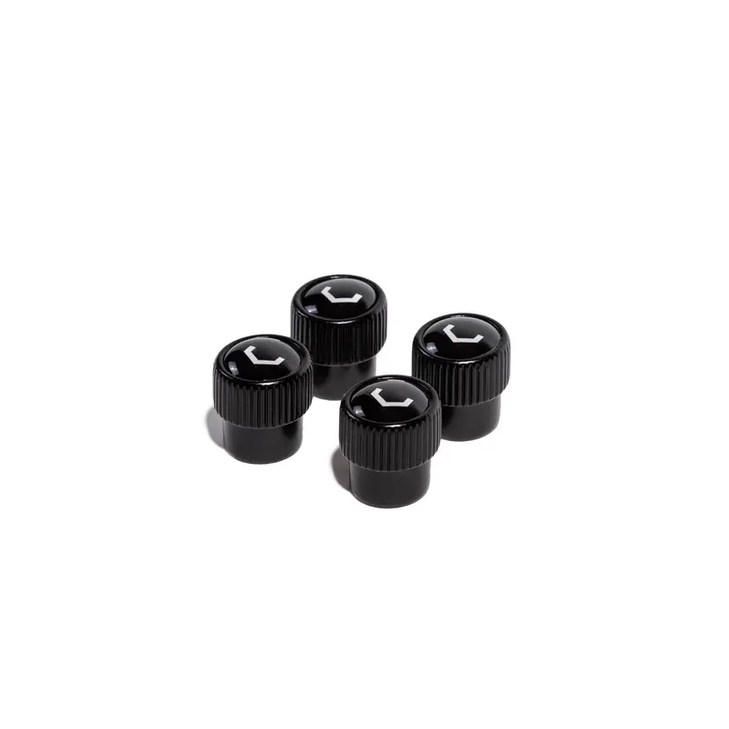 Classic V Valve Stem Cap Set (Black/Black) 1
