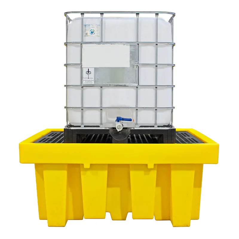 (Clearance) Yellow Ibc Spill Pallet (With Removable Grid) - Bb1 2