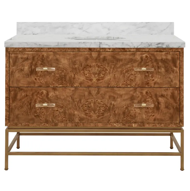 Clifford 48" Dark Burlwood Single Sink Bath Vanity 1
