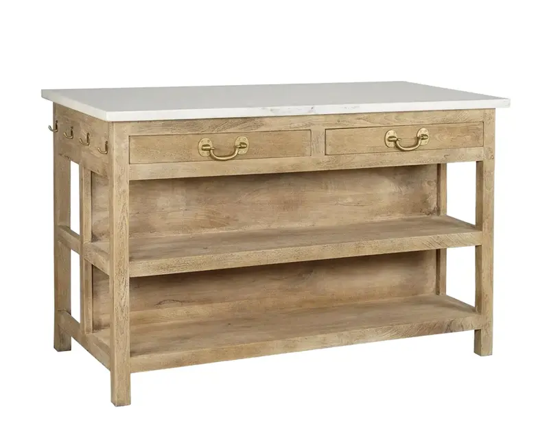 Cocina Mango Wood Kitchen Island (Large) - Matthew Izzo Collection 1