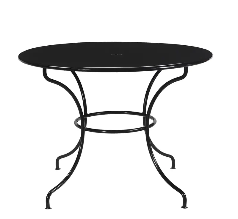 Cologne 42" Round Black Iron Patio Table - Matthew Izzo Collection 1